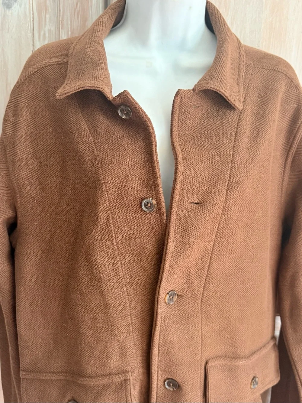 Banana Republic Brown Military-Style Field Jacket Men’s Small Unisex NEW